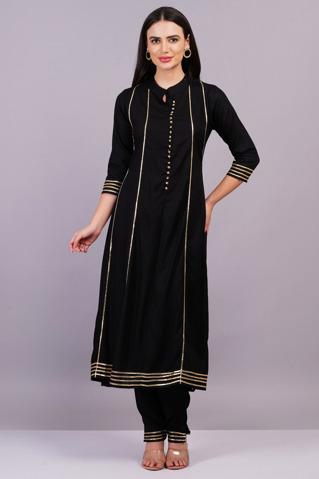 Elegant Black Rayon Anarkali Suit Women’s Ethnic Party & Festive Wear Festive Special/ Dupatta