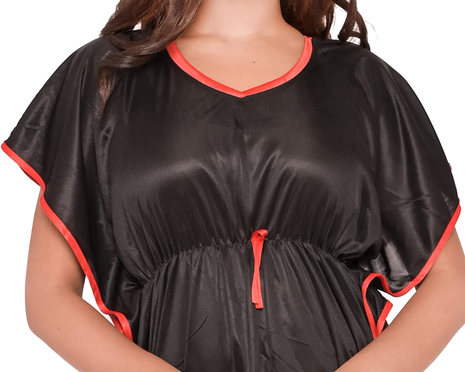 Black Satin Kaftan - DWEEP SARA