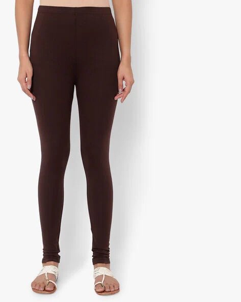 Brown Cotton Legging - DWEEP SARA