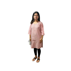 Checkered Cotton Indian Pakistani Wear Kurti - DWEEP SARA