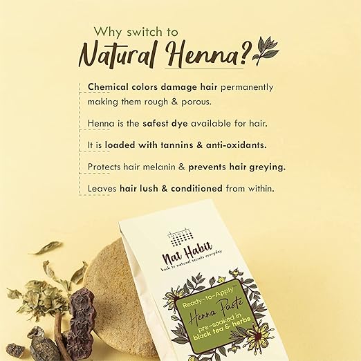 Dweep Sara Fresh Ready To Apply Henna Paste,Hair Dye Pre - Soaked in Black Tea and Herbs,100% Natural Rajasthani Indian Henna, Imparts Rich Brown Sha - DWEEP SARA