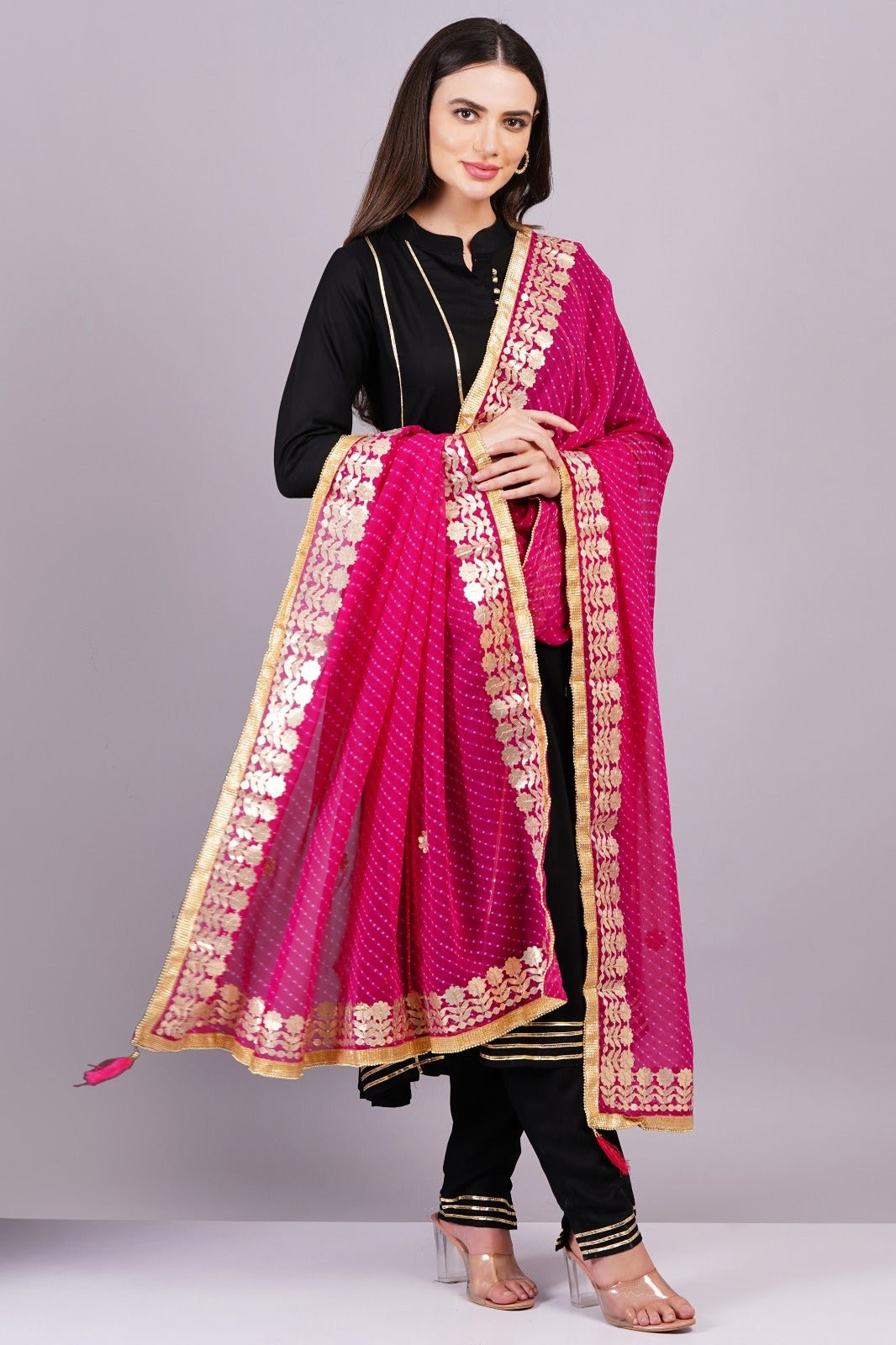 Elegant Black Rayon Anarkali Suit Women’s Ethnic Party & Festive Wear Festive Special/ Dupatta - DWEEP SARA