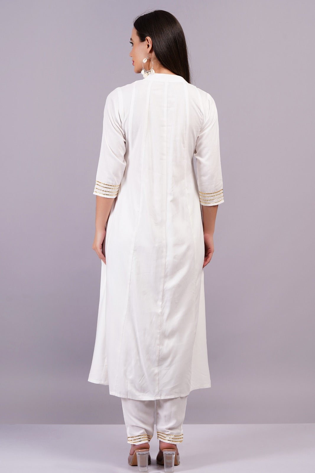 Elegant White Rayon Anarkali Suit Women’s Ethnic Party & Festive Wear Festive Special/ Dupatta - DWEEP SARA