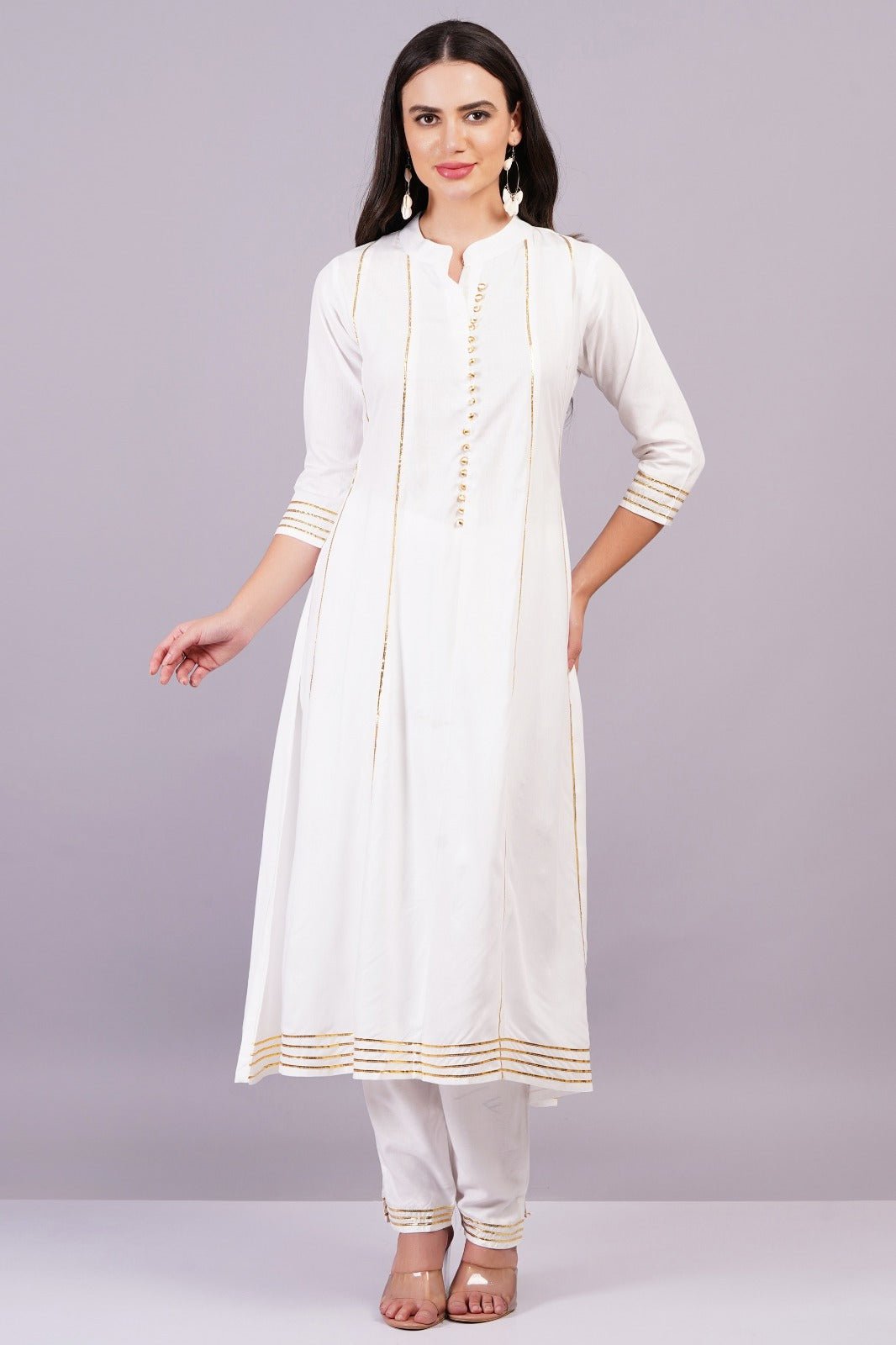 Elegant White Rayon Anarkali Suit Women’s Ethnic Party & Festive Wear Festive Special/ Dupatta - DWEEP SARA