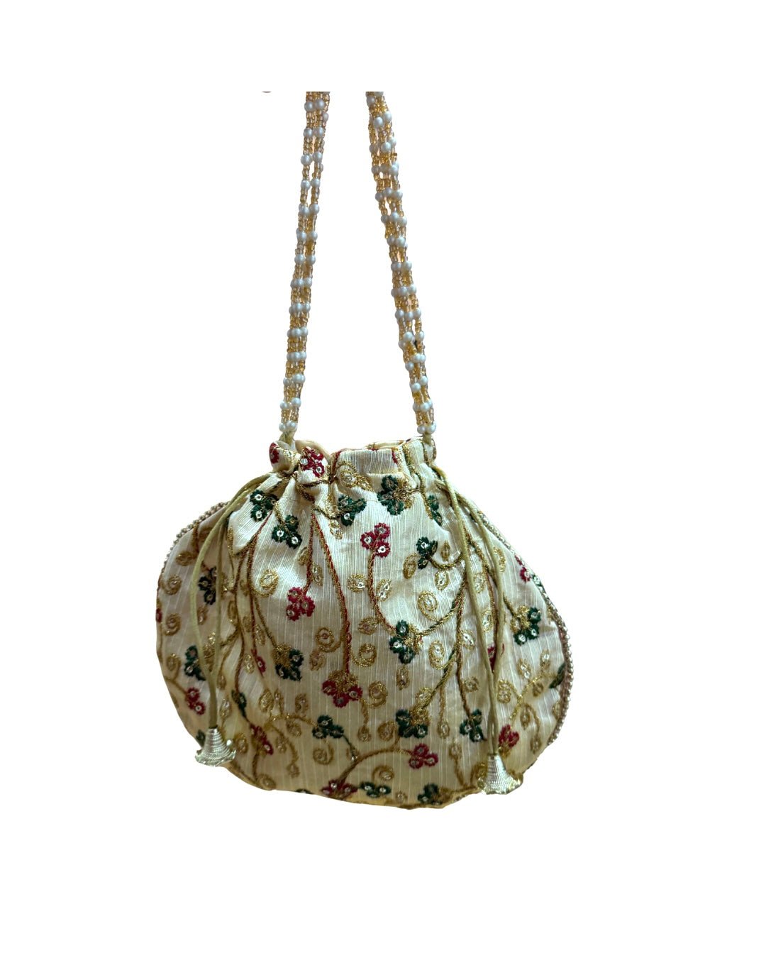 Indian Handmade Women's Embroidered Clutch Purse Silk Potli Bag Pouch Drawstring Bag Wedding Favor Return Gift Diwali Gift assorted - DWEEP SARA
