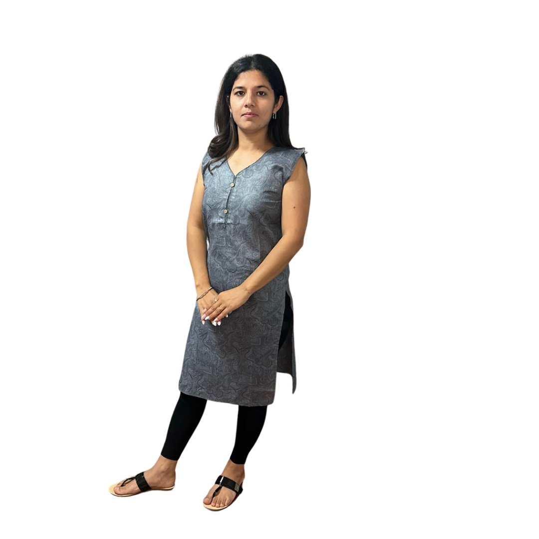 Indian Pakistani Women Ladies Wear Printed Kurti - DWEEP SARA