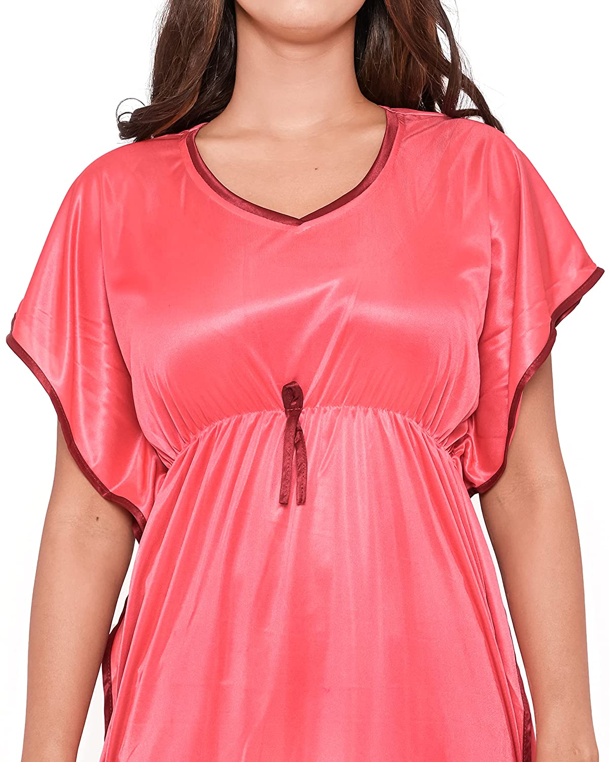 Lite Pink Satin Kaftan - DWEEP SARA