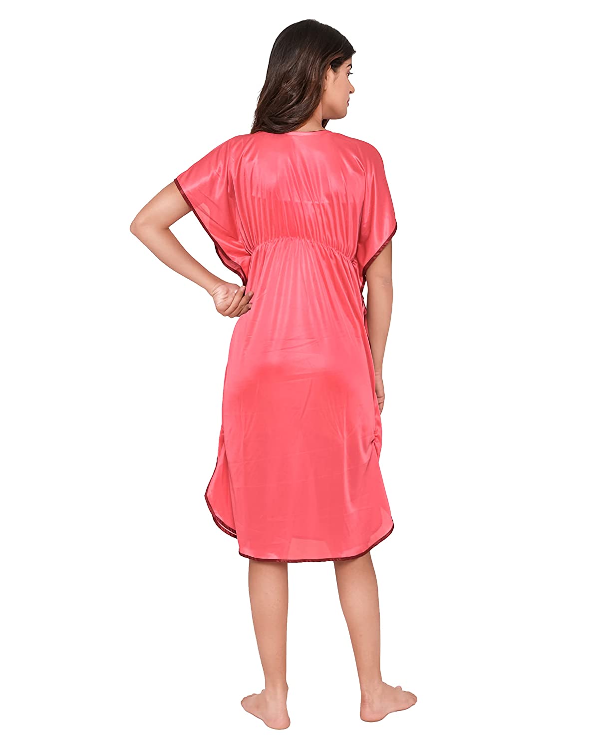 Lite Pink Satin Kaftan - DWEEP SARA