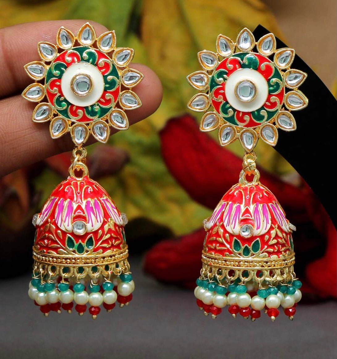 Meenakari Earrings - DWEEP SARA