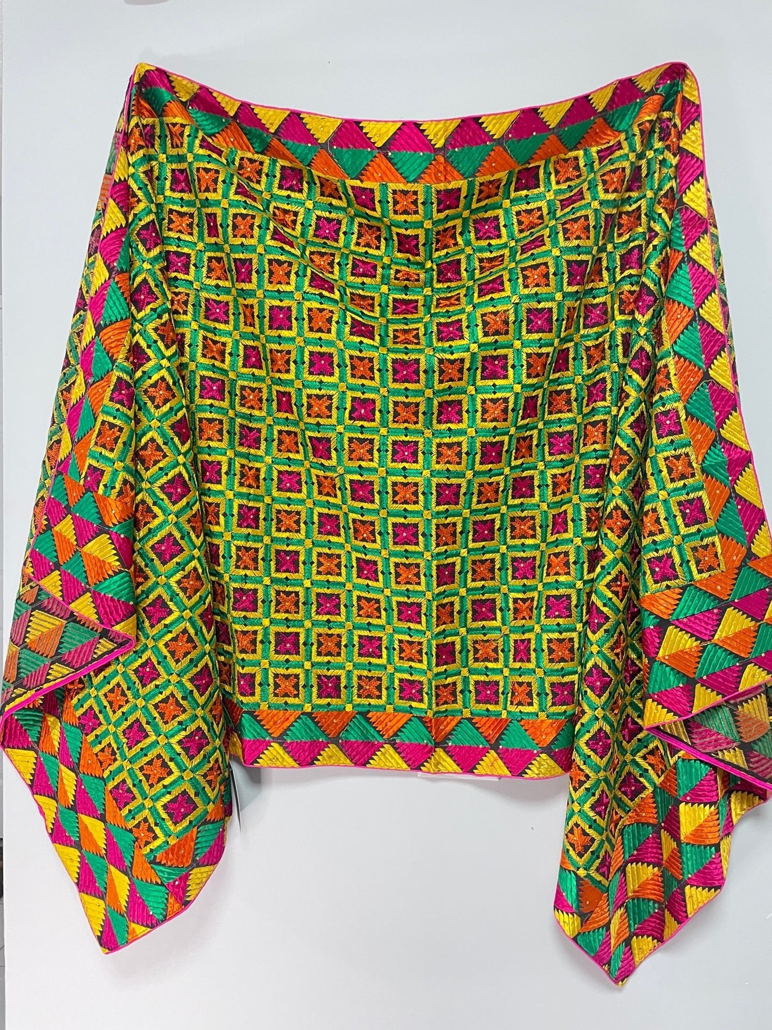 Multicolor Baagh Phulkari Dupatta - DWEEP SARA