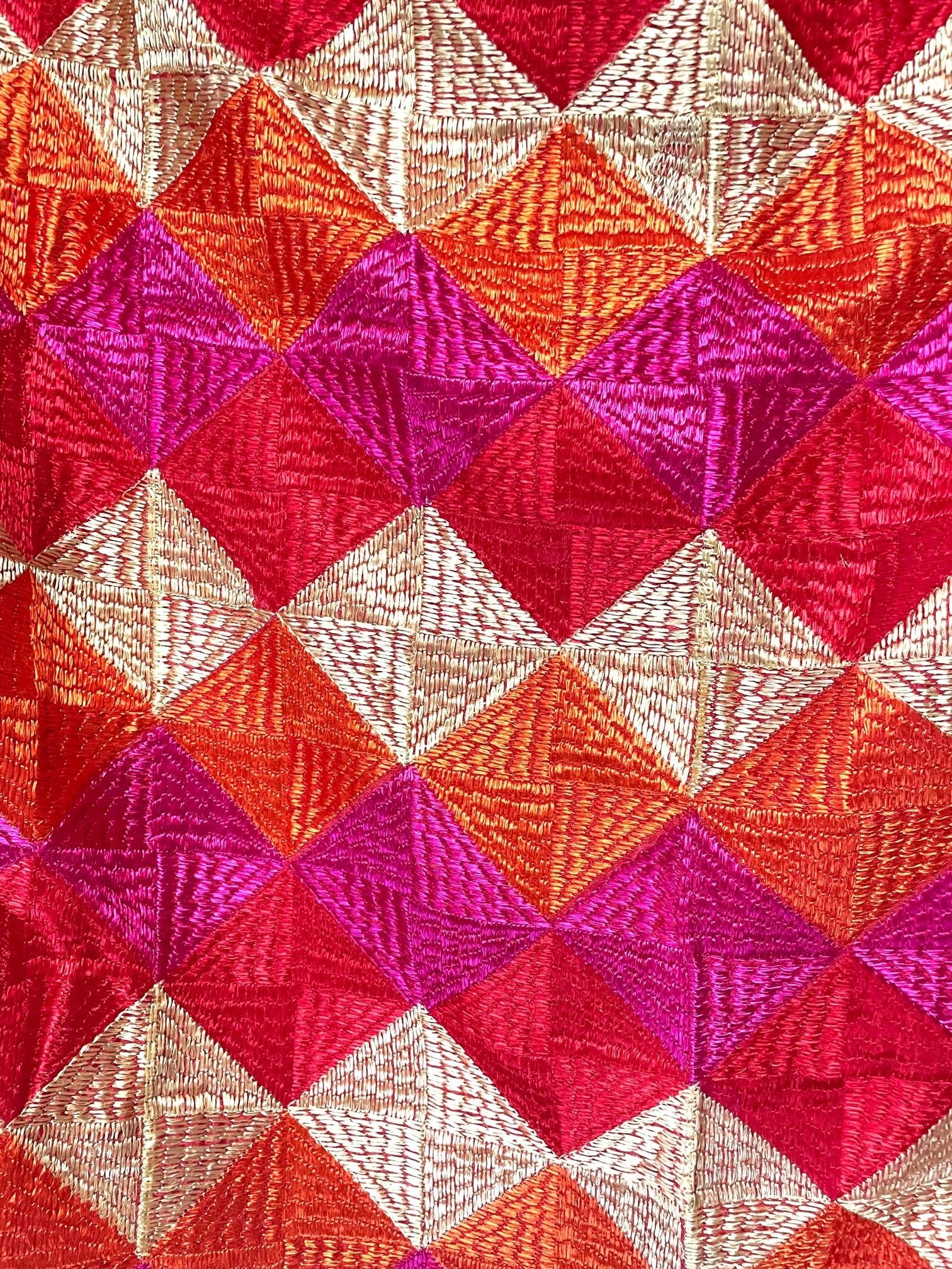 Multicolor Chinnon Resham Phulkari - DWEEP SARA