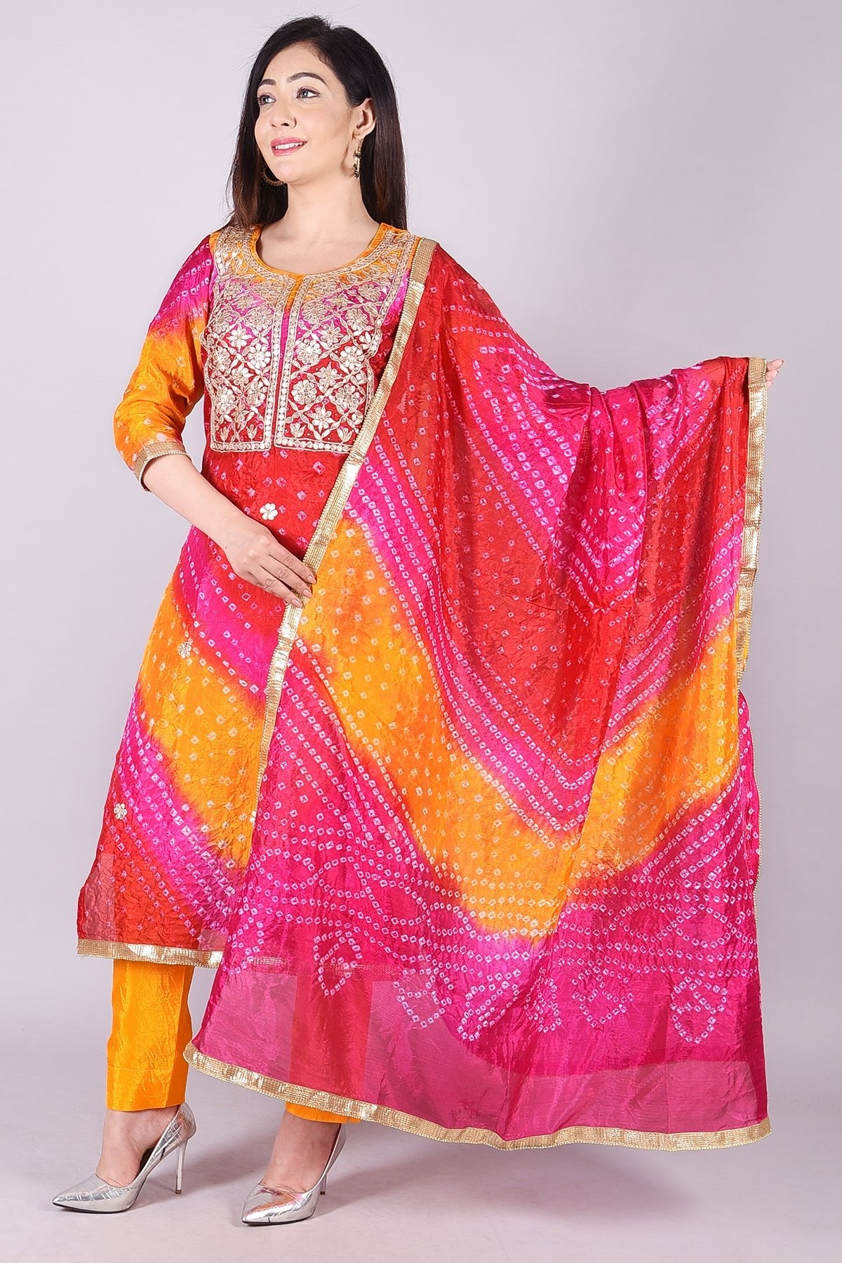 Multicolor Embroidered Cotton Silk Suit Set - DWEEP SARA