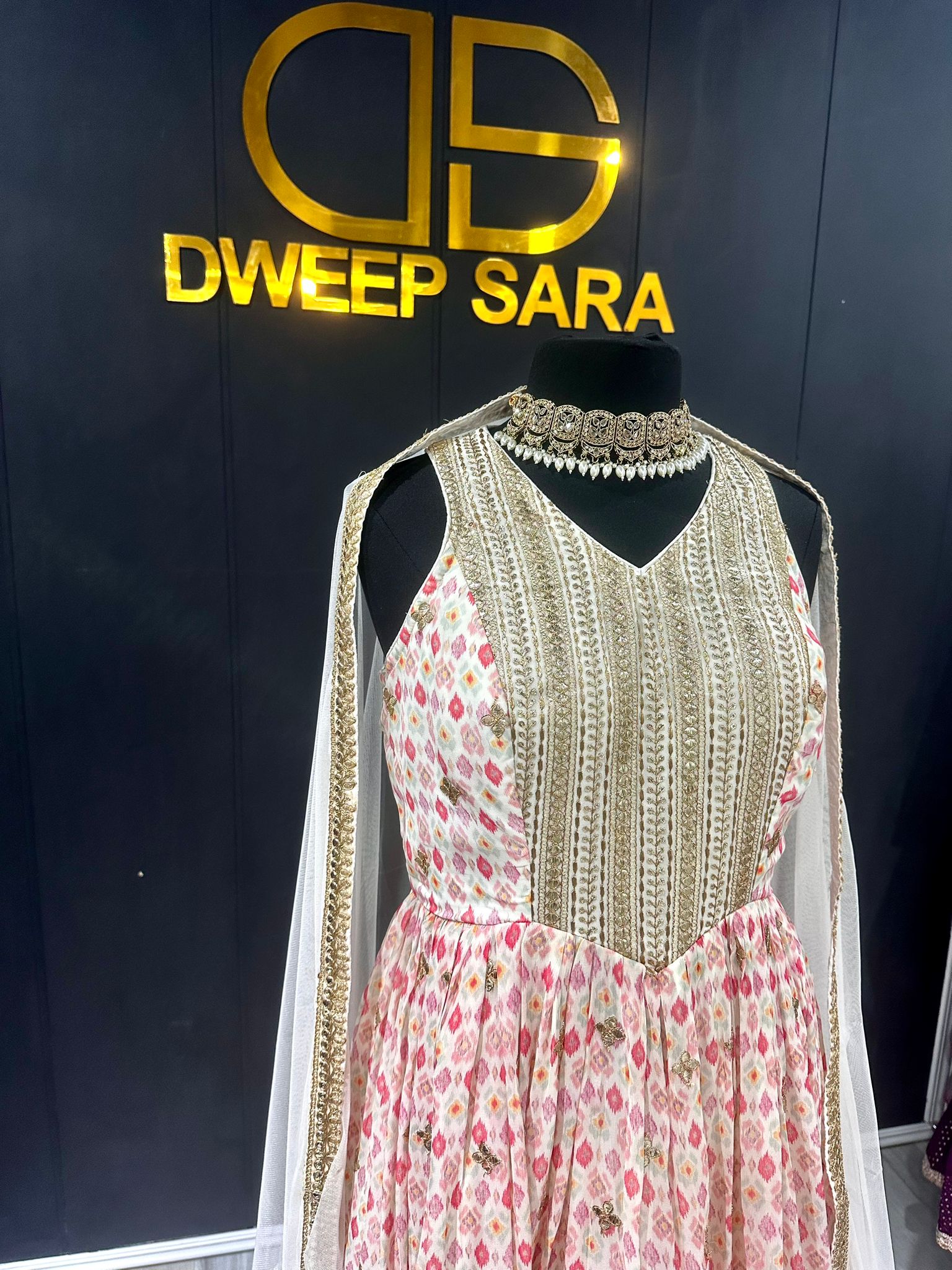 Multicolor Embroidered Sharara Suit Set - DWEEP SARA