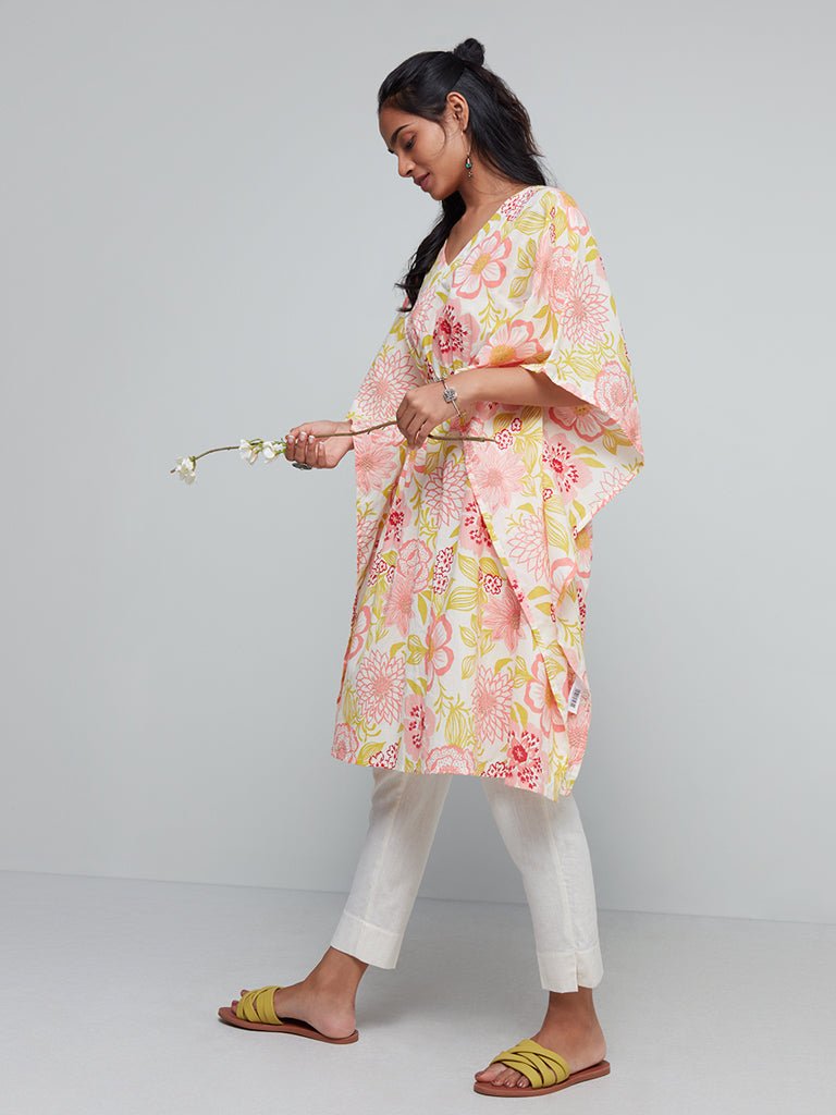 Multicolor Floral Kaftan - DWEEP SARA