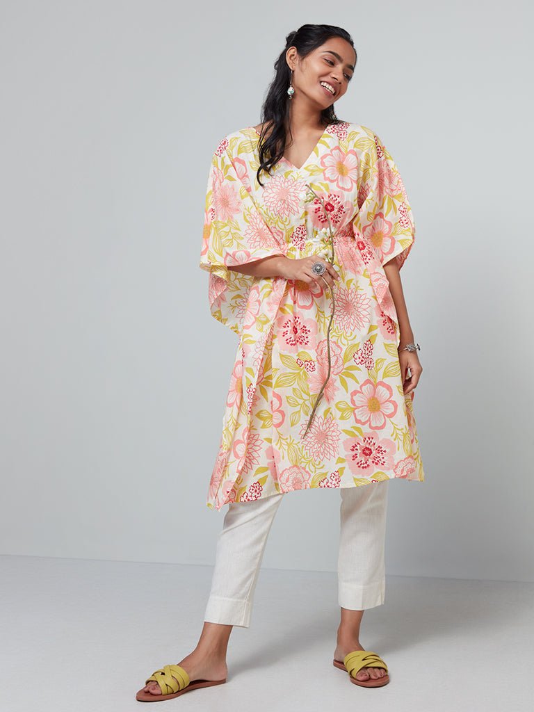 Multicolor Floral Kaftan - DWEEP SARA