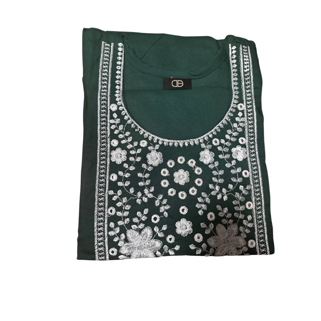 Multicolour Embroidered Mirror Work Rayon Kurta - DWEEP SARA