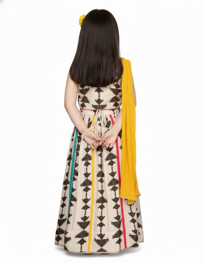 Multicolour Ethnic Lehenga Choli Set for Girls - DWEEP SARA