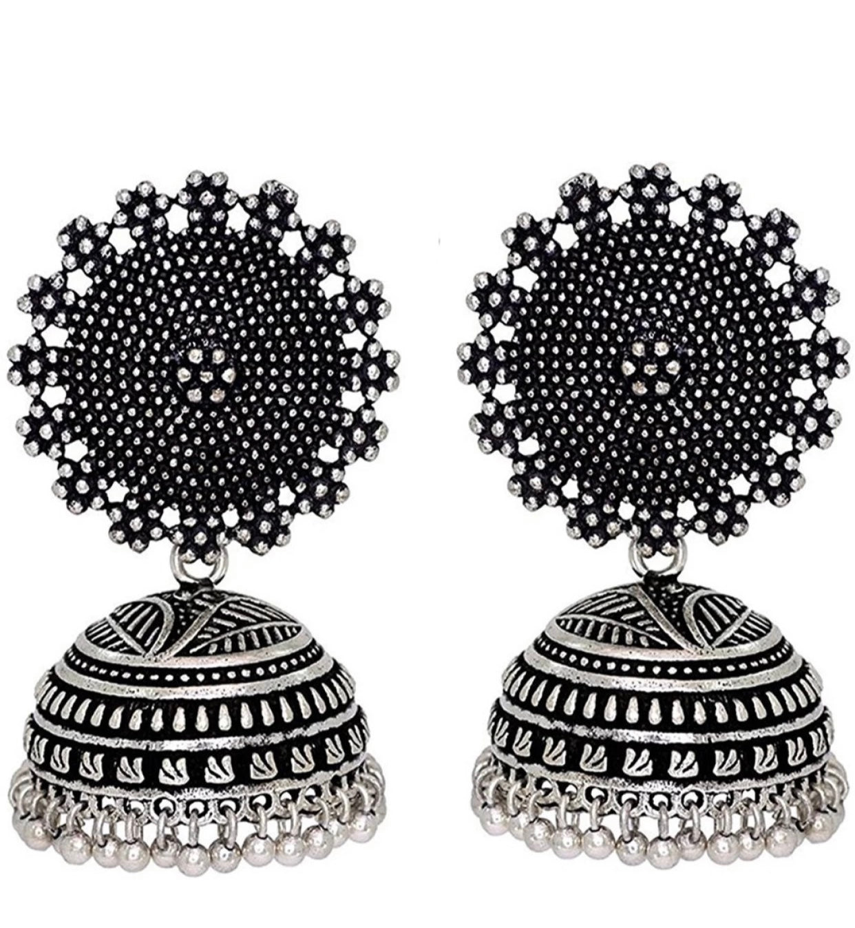 Oxidised Gold/Silver Plated Handmade Jhumka Earring - DWEEP SARA