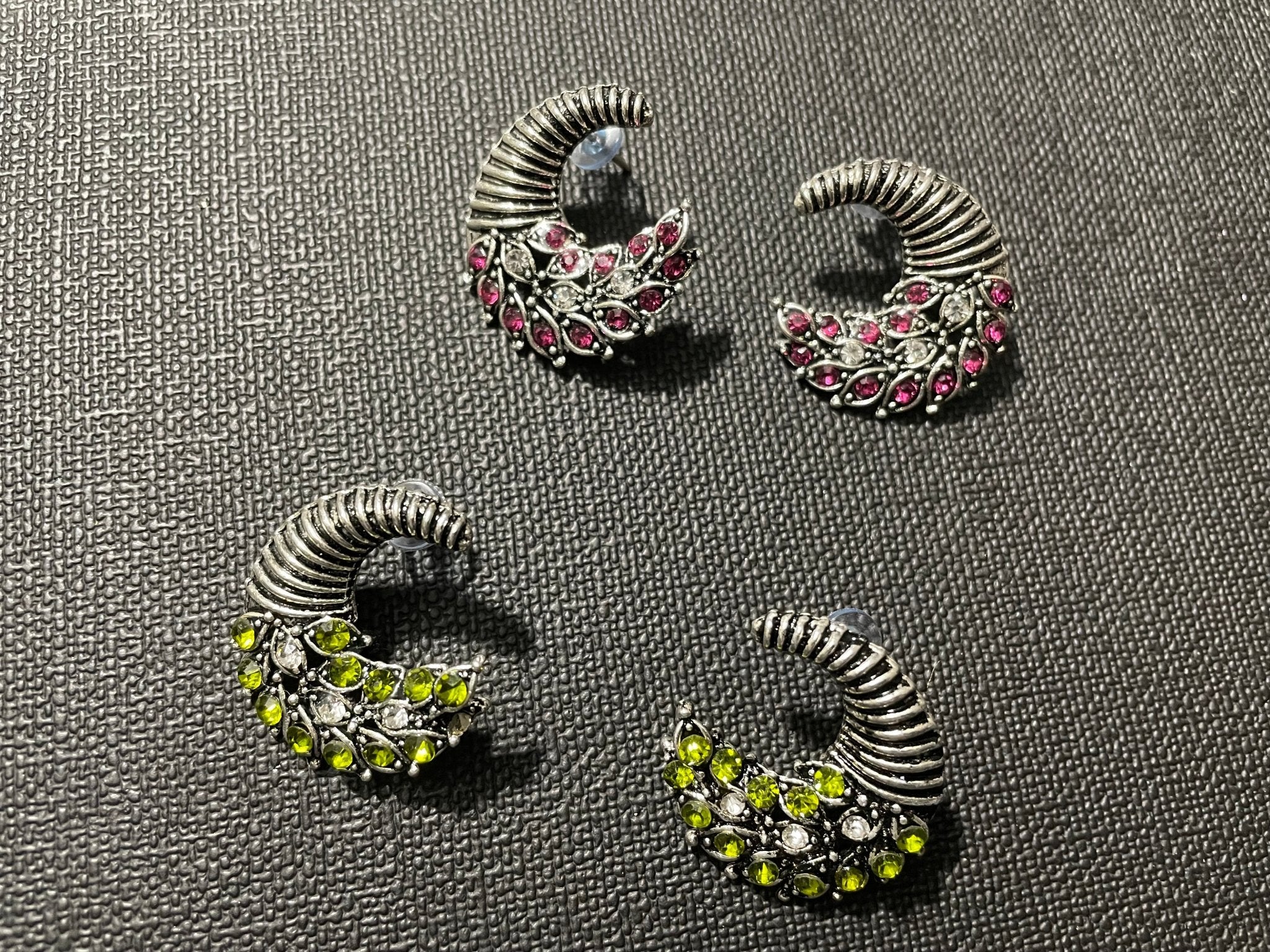 PINK & GREEN EARRINGS - DWEEP SARA