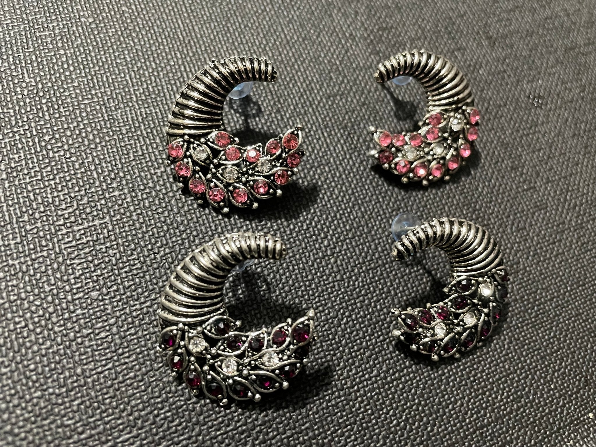 PINK & MEHROON EARRING - DWEEP SARA