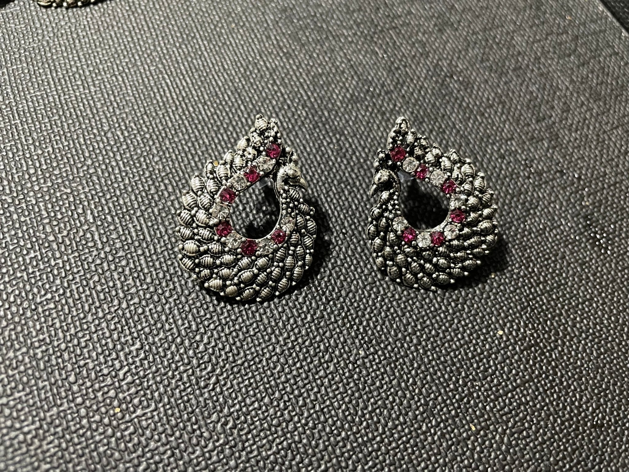 PINK PEACOCK EARRINGS - DWEEP SARA