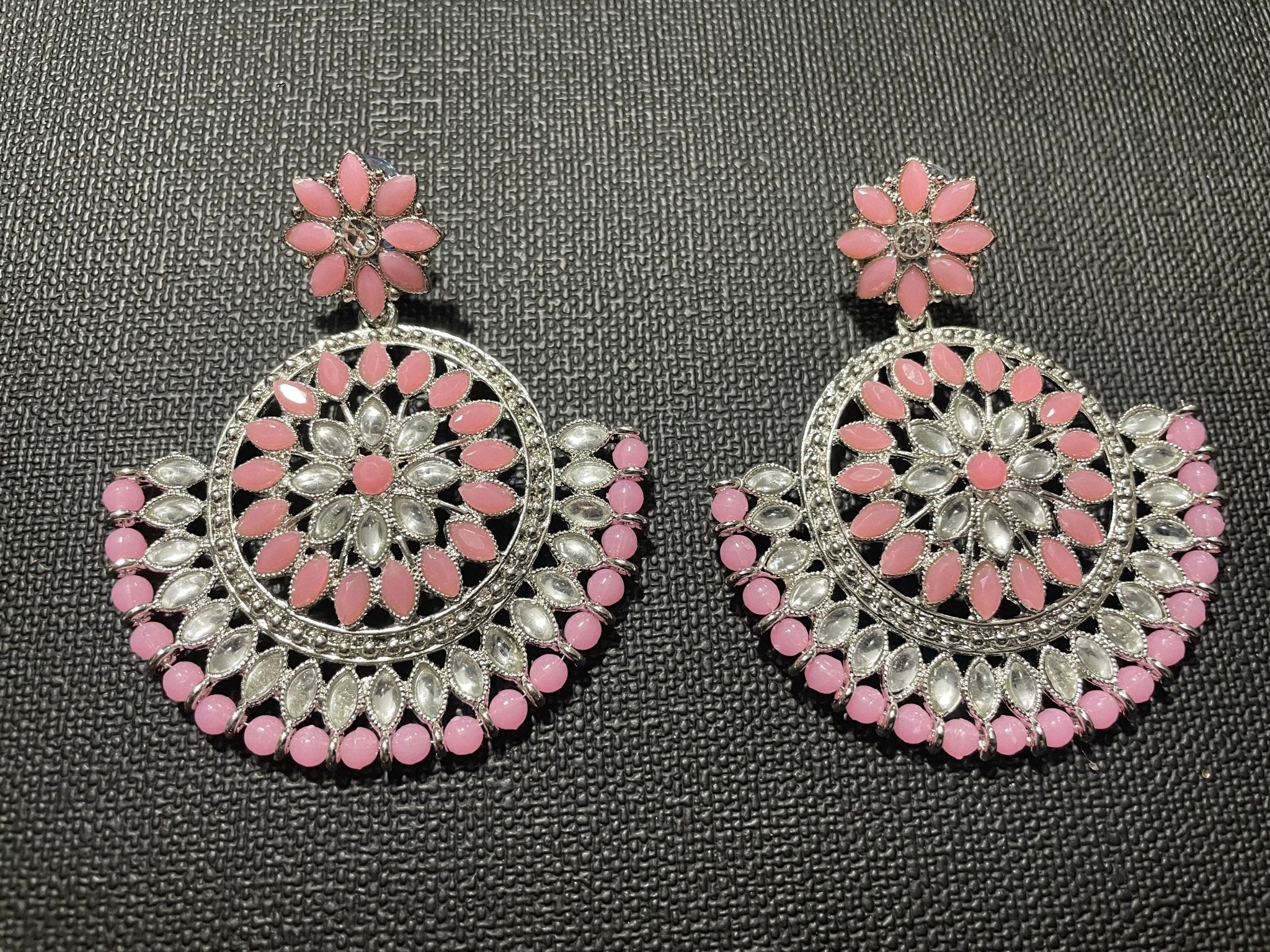 PINK SILVER EARRINGS - DWEEP SARA