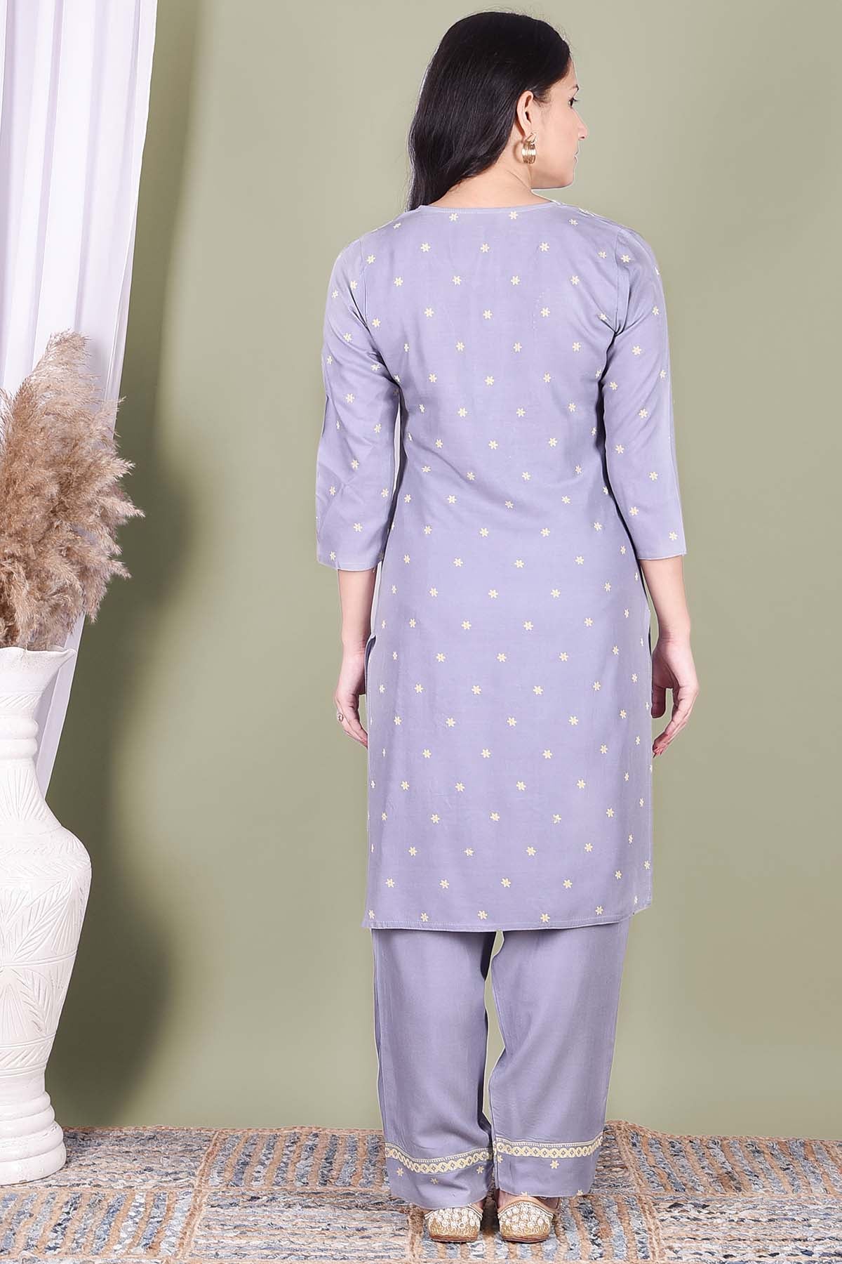 Printed Rayon Kurta & Palazzo Set - DWEEP SARA