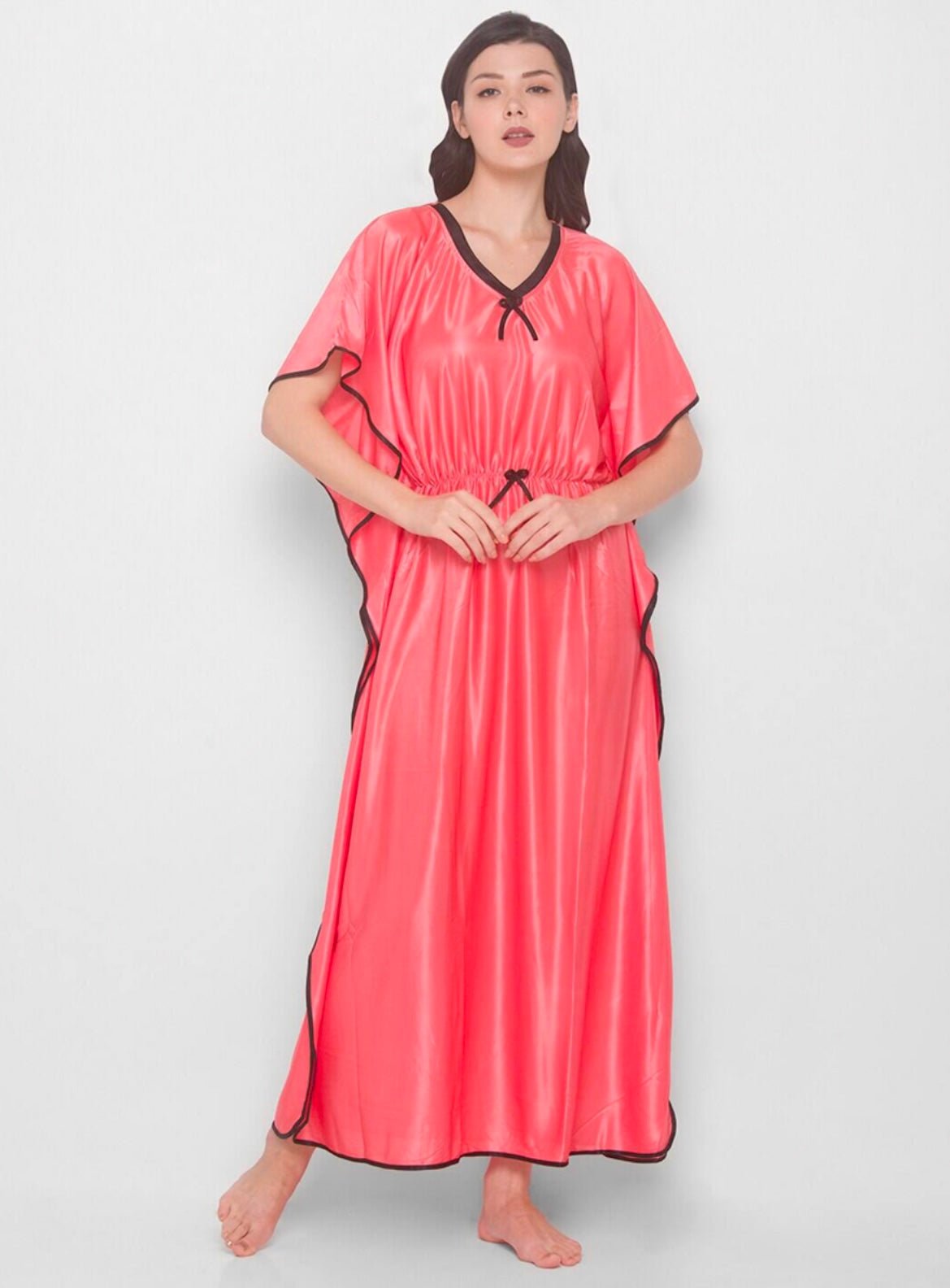 Red & Light Red Premium kaftan Gown - DWEEP SARA