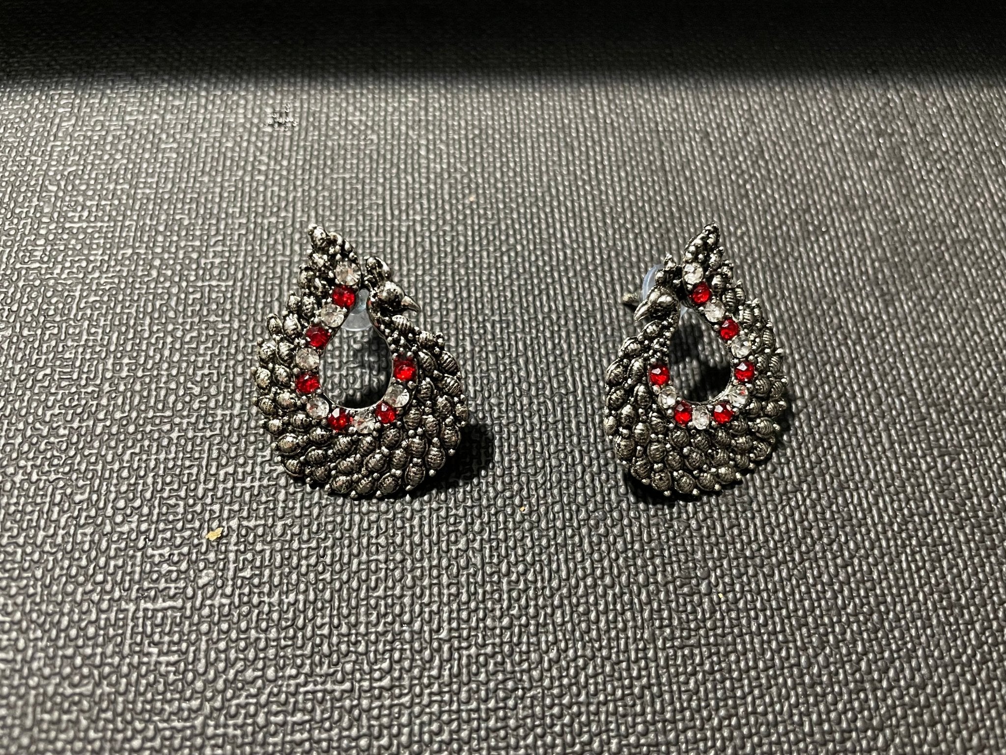 RED PEACOCK EARRING - DWEEP SARA