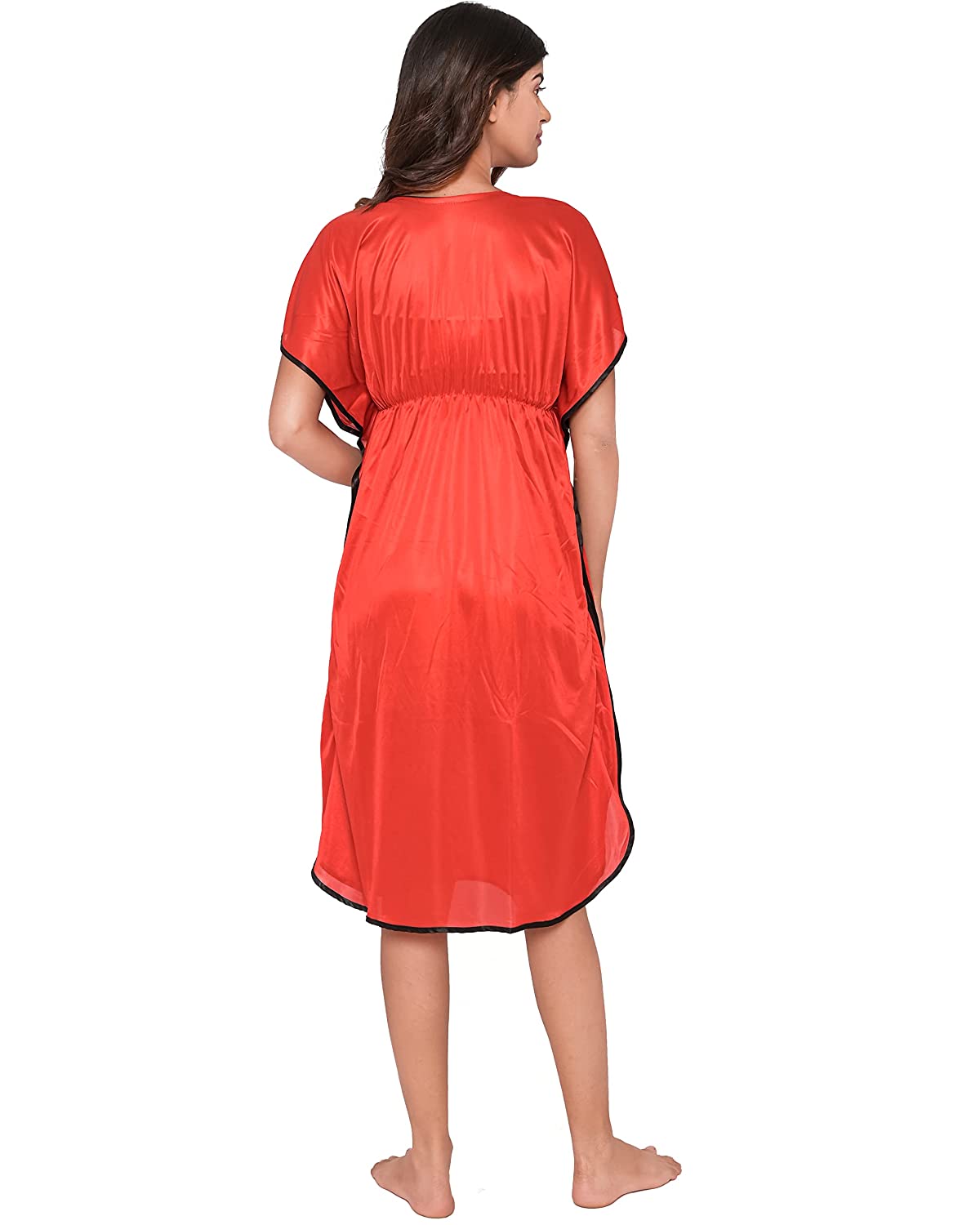 Red Satin Kaftan - DWEEP SARA