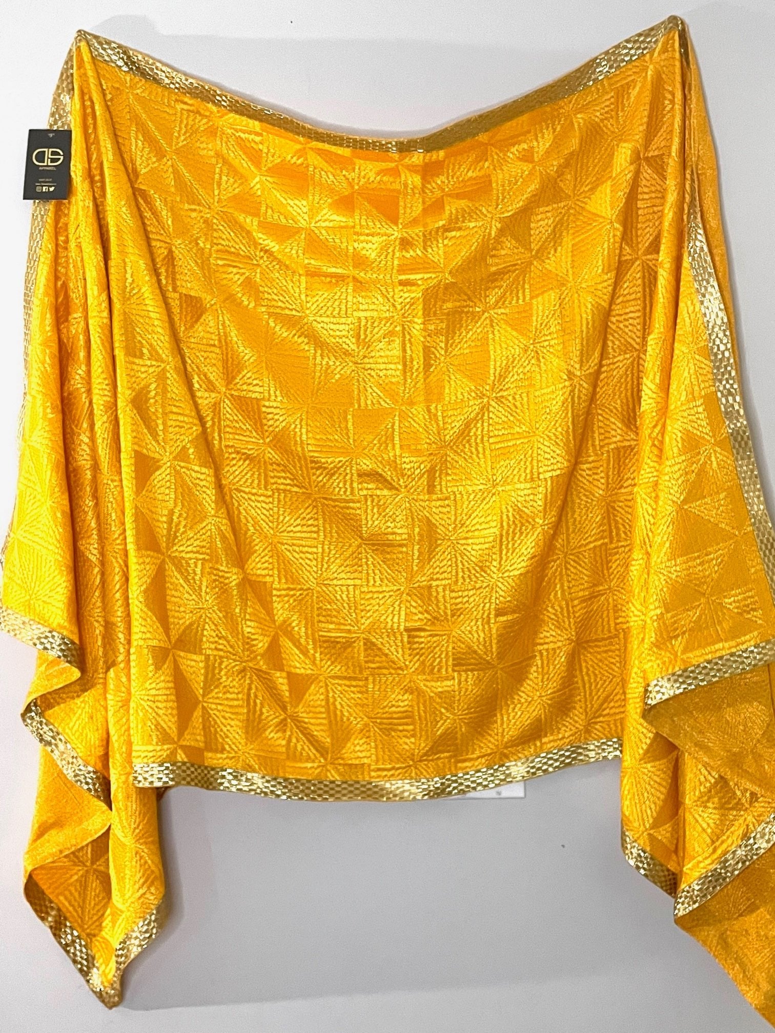 Yellow Chinnon Resham Thread Full Jaal Phulkari - DWEEP SARA