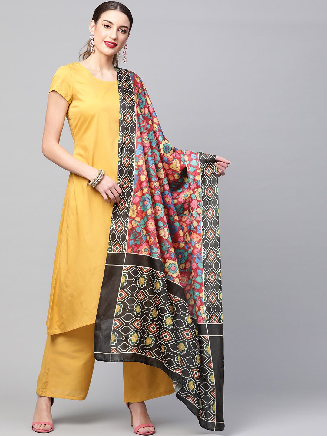 Yellow Solid With Digital Printed Dupatta Suit Set - DWEEP SARA