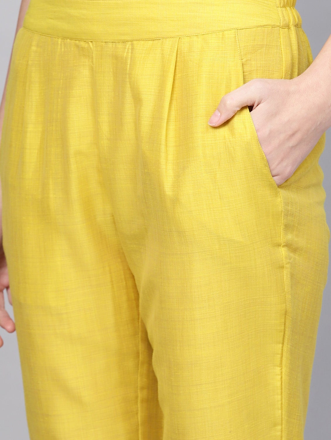 Yellow Yoke Design Kurta Pant Set - DWEEP SARA