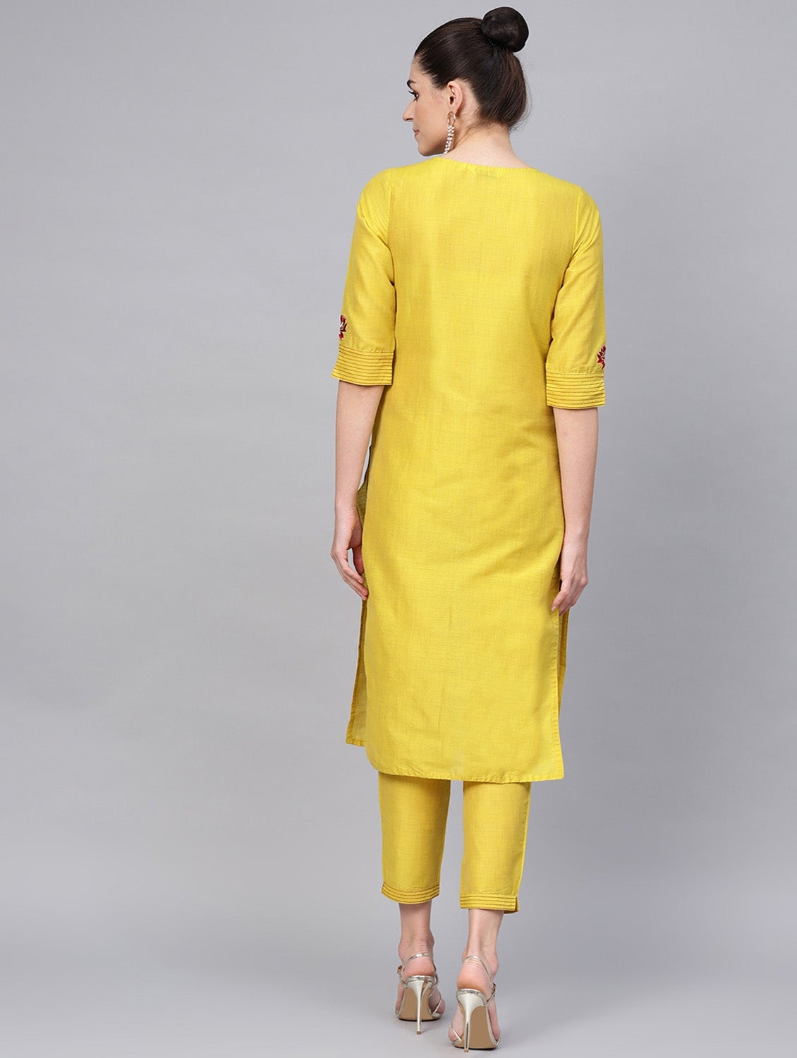 Yellow Yoke Design Kurta Pant Set - DWEEP SARA