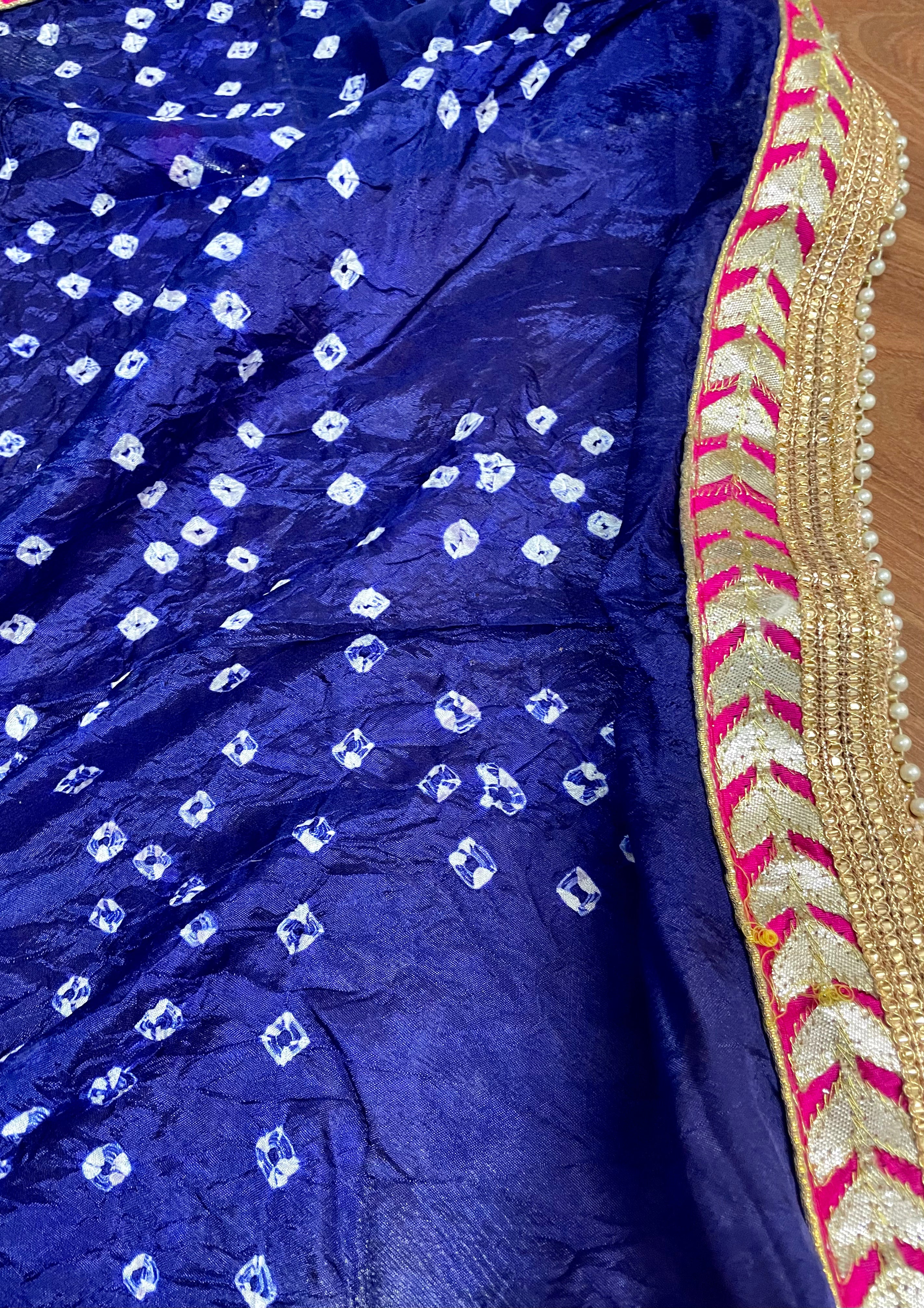 NAVY BLUE BANDHANI DUPATTA