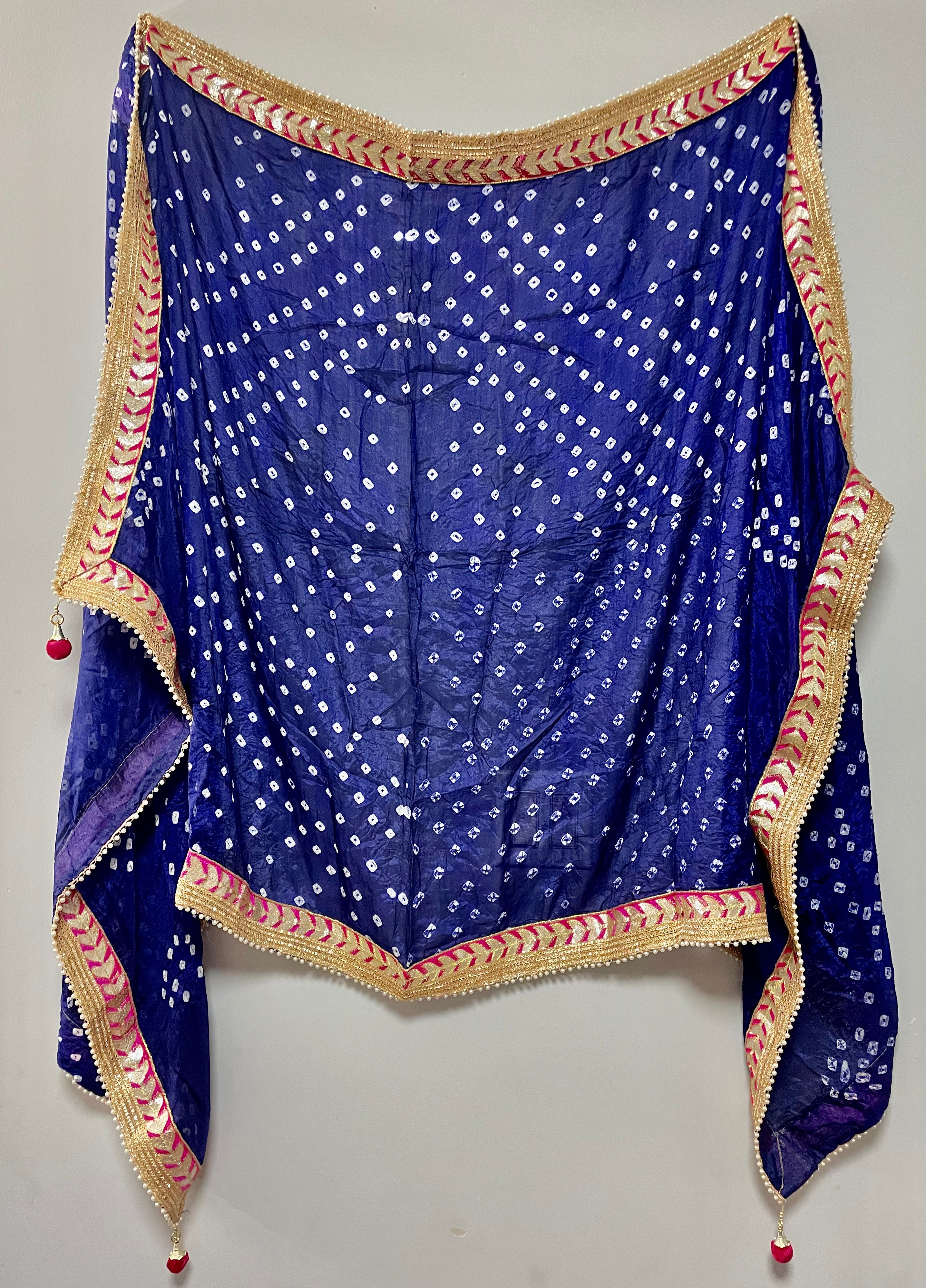 NAVY BLUE BANDHANI DUPATTA